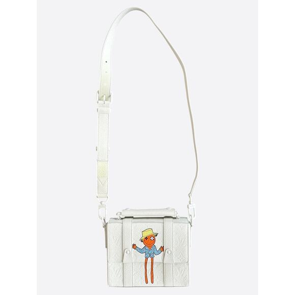 Louis Vuitton White Friends Taurillon Monogram Flap Soft Trunk Messenger - Picture 1 of 10